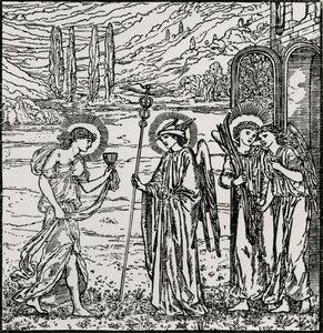 Sisäänpääsy jumalien joukkoon tekijältä Edward Coley (after) Burne Jones