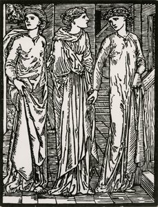 Sisarusten ensimmäinen vierailu tekijältä Edward Coley (after) Burne Jones