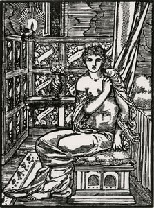 Psyyke odottaa Cupidoa tekijältä Edward Coley (after) Burne Jones