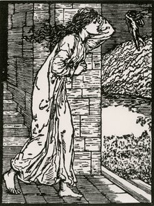 Psyyke ryntää ulos palatsista tekijältä Edward Coley (after) Burne Jones