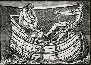 Pää nousee ylös tekijältä Edward Coley (after) Burne Jones