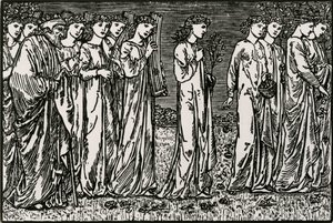 Kulkue mäelle tekijältä Edward Coley (after) Burne Jones