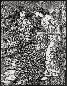 Kultavillalampaiden tehtävä tekijältä Edward Coley (after) Burne Jones