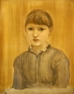 Taiteilijan tyttären Margaretin muotokuva (öljy kankaalle) tekijältä Edward Coley Burne Jones