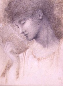 Pään tutkimus (liitu paperille) tekijältä Edward Coley Burne Jones
