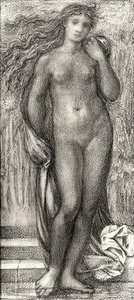 Kesä (lyijykynä ja punainen liitu) (m/v kuva) tekijältä Edward Coley Burne Jones