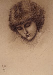 Tutkimus "Kuningas Cophetua ja kerjäläistyttö", tekijältä Edward Burne Jones