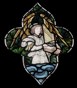 Birmingham, St Martin In The Bull Ring, Morris & Co., Edward Burne-Jones, Enkeli ja urut, 1876. tekijältä Edward Burne Jones