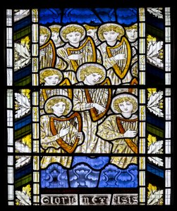 Cambridge, All Saints, Morris Marshall & Faulkner & Co, Edward Burne-Jones, Gloria In Excelsis, 1866 tekijältä Edward Burne Jones