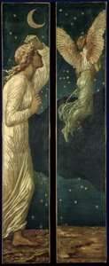 Cupid and Psyche - Palace Green Murals - Cupid Flying away from Psyche, 1881 tekijältä Edward Burne Jones