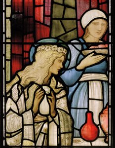 Yksityiskohta "Feast In The House of Simon" tekijältä Edward Coley Burne Jones