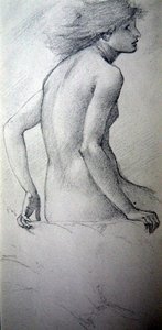 Hill Fairy (katso 452518 verso) tekijältä Edward Burne Jones