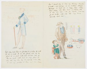 Kirje taiteilijan tyttärentytär Angela Thirkellille (kynä paperille) tekijältä Edward Burne Jones