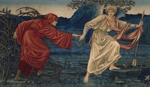 Rakkaus pyhiinvaeltajan johtamiseen, Tapestry, 1909 tekijältä Edward Burne Jones
