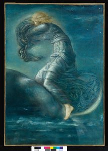 Luna, n. 1872-1875 tekijältä Edward Burne Jones