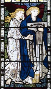 Musikaali enkeli, 1865 tekijältä Edward Burne Jones