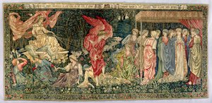 Huonekalut ja erilaiset esineet 1100- ja 1300-luvuilta tekijältä Edward Burne Jones