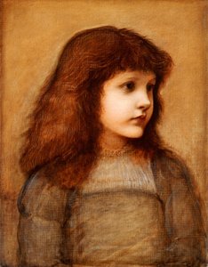 Gertie Lewisin muotokuva, puolipitkä, 1879-80