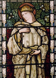 Salomo ja temppeli, 1876 (lasimaalauksia) tekijältä Edward Burne Jones