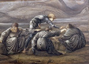 Huonekalut ja erilaiset esineet 1100- ja 1300-luvuilta tekijältä Edward Burne Jones