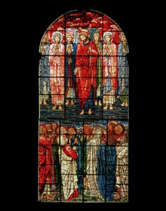 Ylösnousemuksen ikkuna, 1885 (lasimaalauksia) tekijältä Edward Burne Jones