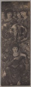 The Creation VI, teoksesta The Six Days of Creation, valokuvannut Frederick Hollyer, n. 1875-1877 (platinaprintti) tekijältä Edward Burne Jones