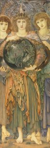 Huonekalut ja erilaiset esineet 1100- ja 1300-luvuilta tekijältä Edward Burne Jones