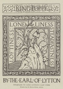 Nimisivu Lord Lyttonin viimeiseen runoon tekijältä Edward Burne Jones