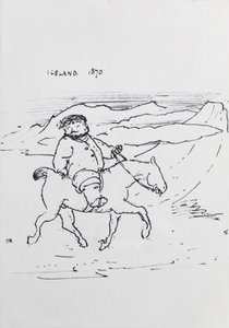 William Morris zu Pferd von Edward Coley Burne-Jones