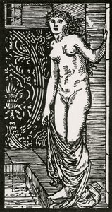Psyche at Bath, 1866 tekijältä Edward Coley after Burne Jones
