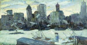 New Yorkin satama talvella