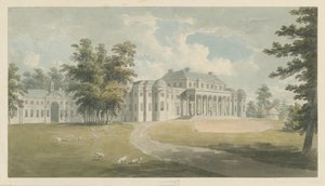Shugborough Hall: akvarellimaalaus ja [?1700-luvun loppu] tekijältä Edward Dayes