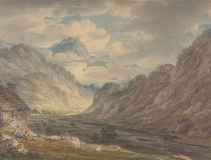 Honister Pass Gatesgarth Farmilta, Gatesgarthdalesta, Lake Districtistä, 1789-1804. tekijältä Edward Dayes