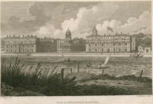 Näkymä Greenwich Hospitalista Lontoossa