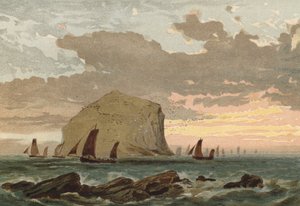 Sunrise, kalastuslaivasto Bass Rockin edustalla tekijältä Edward Duncan
