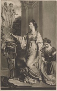Lady Sarah Bunbury uhraamassa armoille tekijältä Edward Fisher