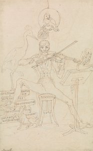 Karikatyyri omakuva tekijältä Edward Francis Burney