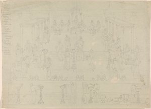 Suunnittelu Rooman hallituskammioon (?) tekijältä Edward Francis Burney