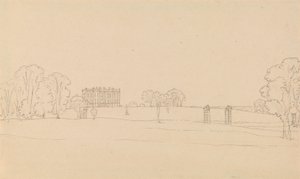 Kaukainen näkymä Easton Nestonista, Northantsista tekijältä Edward Francis Burney
