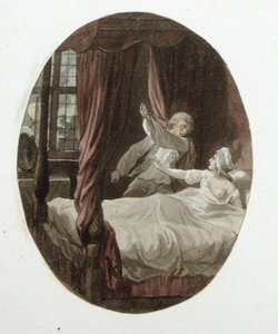 The Intruder, kuvitus elokuvalle "The Spectator", n. 1810 (akvarelli paperille)
