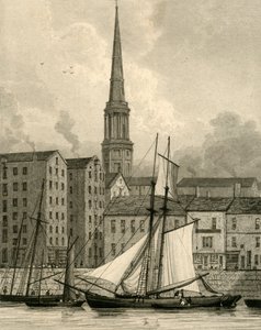St. Georges Church from the Docks, Liverpool, n. 1830.