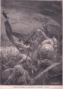Haroldin kuolema Hastingsin taistelussa 1066 jKr tekijältä Edward Frederick Brewtnall
