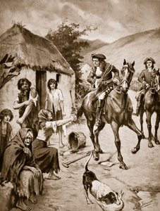 Irlantilaista elämää, noin 1710, kuvitus teoksesta 