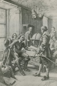 Robert Blake kutsuu Oliver Cromwellia (litografia) tekijältä Edward Frederick Skinner