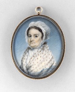 Mary Gould Almy, n. 1797-1800 (akvarelli norsunluun tekijältä Edward Greene Malbone