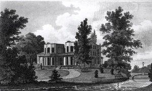Lord Nelsons Villa Mertonissa, julkaistu 1806 tekijältä Edward Gyfford