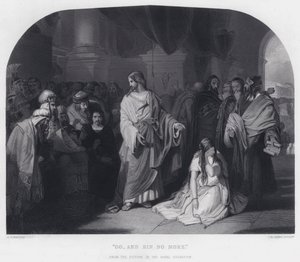 "Mene, äläkä enää syntiä tee" (kaiverrus) tekijältä Edward Henry (after) Corbould