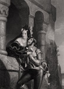 "Hyvää yötä, tuhat kertaa, hyvää yötä", kaiverrus W.H. Egleton William Shakespearen (1564-1616) "Romeosta ja Juliasta"