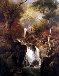 Vesiputous metsän läpi tekijältä Edward Henry Holder