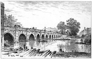 Stratford-silta, Stratford-upon-Avon, Warwickshire, 1885.